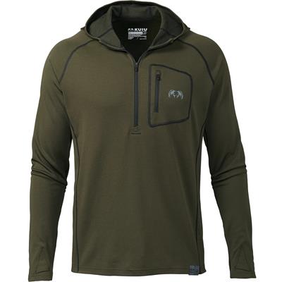 Теплый худи KUIU Pro Merino 200 Zip-T Loden