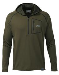 Теплый худи KUIU Pro Merino 200 Zip-T Loden