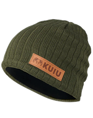 Вязаная шапочка KUIU Base Camp Olive с флисовой подкладкой